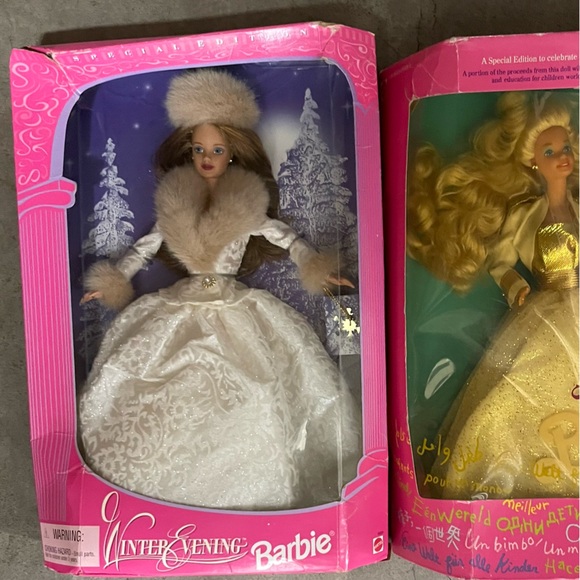 Barbie Winter Evening Doll with White and Cream Gown - Picture 2 of 2